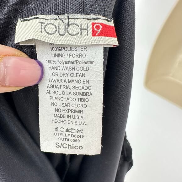 Vintage Y2K Black Cami Asymmetrical Slip Dress S Beaded Fairy Goth Whimsigoth - Picture 9 of 13